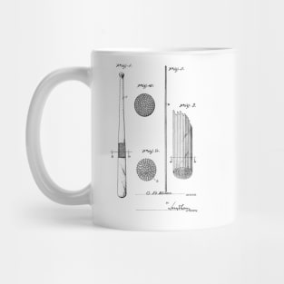 Baseball Bat Vintage Patent Hand Drawing Mug